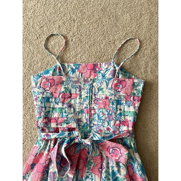 Vintage The Lilly Pulitzer Size 10 Floral Dress, See Measurements, Beautiful! - Picture 6 of 8